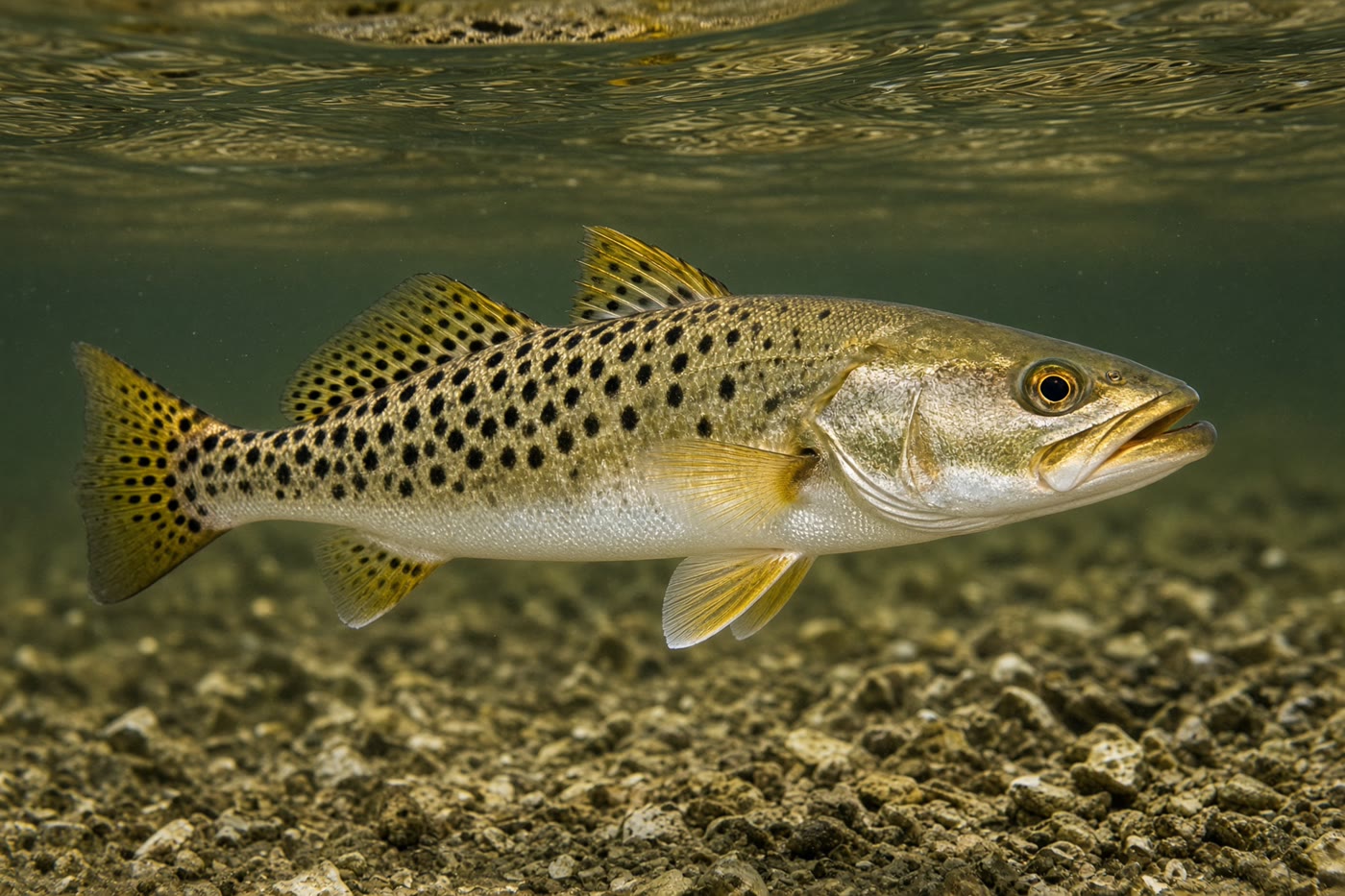 Speckled trout in Copano Bay